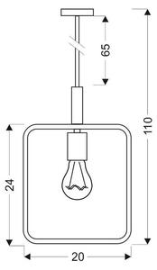 Candellux Frame lampă suspendată 1x60 W negru 31-73501