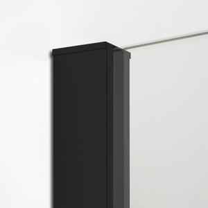 New Trendy New Modus Black perete cabină de duș walk-in 100 cm negru semi lucios/sticla transparentă EXK-0066