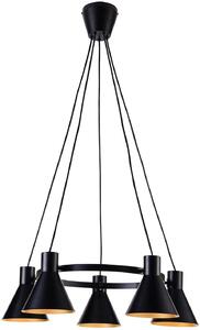 Candellux More lampă suspendată 5x40 W negru 35-71163