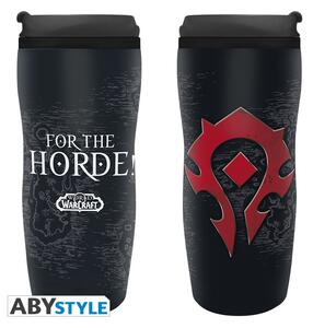 Cana termos cu capac pentru cafea licenta World of Warcraft - For the Horde 355 ml