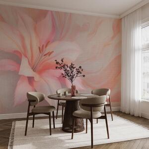 Tapet Lily floare fluid abstractizare, florale, desen colorat, Fototapet Flori, w04006 : Uwalls.ro