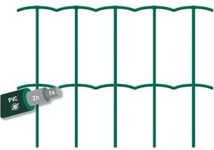 Plasa gard sudata plastifiata zincata, verde Europ, 2,2 mm x 50 x 100 mm x 1,5 m x 25 m