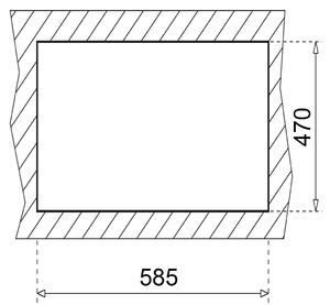 Teka Clivo chiuvetă din granit 61x49.5 cm gri/grafit/onix 40148030