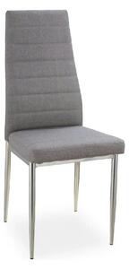 Scaun tapitat H263, gri/crom, stofa clasica/metal, 40X38X96 cm