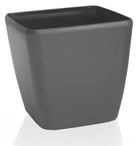 Ghiveci de flori Flower Lover Quadrato Easy negrumat, 18 cm, 18 cm