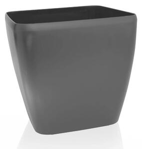 Ghiveci de flori Flower Lover Quadrato Easy negrumat, 24 cm, 24 cm