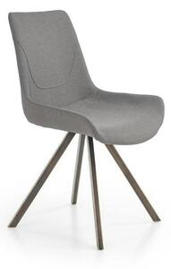 Scaun tapitat K290, gri/auriu antic, stofa clasica/metal, 56X59X86 CM