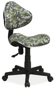 Scaun de birou pentru copii Q-G2 ARMY, multicolor, stofa/plastic, 48x4