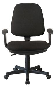 Scaun birou COLBY NEW, negru, stofa/plastic, 60x52x90/100 cm