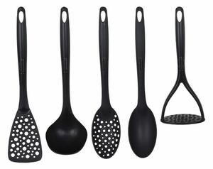 Set 5 ustensile de bucătărie EH Nylon, negru