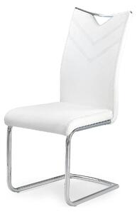 Scaun tapitat K224, alb/crom, piele ecologica/metal, 44X54X100 CM