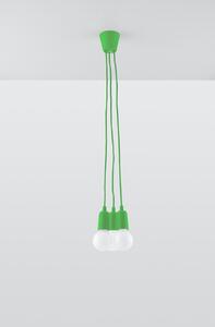 Sollux Lighting Diego lampă suspendată 3x60 W verde SL.0582
