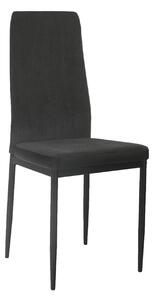 Scaun ENRA, gri inchis/negru, textil/metal, 41x46x98 cm