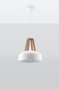 Sollux Lighting Casco lampă suspendată 1x60 W alb-lemn SL.0388