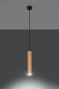 Sollux Lighting Lino lampă suspendată 1x40 W negru-lemn SL.0636
