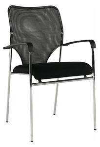 Scaun conferinta UMUT, negru/crom, plasa/metal, 54x56x82 cm