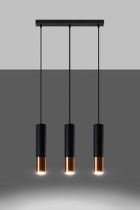 Sollux Lighting Loopez lampă suspendată 3x40 W negru SL.0948