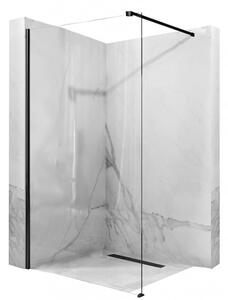 Rea Aero perete de duș 110 cm negru mat/sticla transparentă REA-K6597
