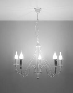 Sollux Lighting Minerwa lampă suspendată 5x40 W alb SL.0214