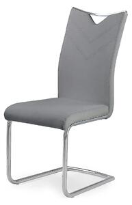 Scaun tapitat K224, gri/crom, piele ecologica/metal, 44X59X100 CM