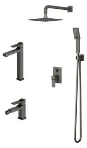 Set set de duș Omnires Slide SYSSL12GR, baterie lavoar Omnires Slide SL7712GR, SL7720GR