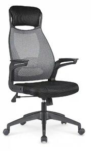 Scaun de birou SOLARIS, negru/gri, stofa mesh/metal/plastic, 58x62x116