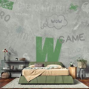 Tapet Street art design cu litere de culoare, Fototapet pentru camera unui adolescent, Fototapet pentru camera unui adolescent, w04056v2 : Uwalls.ro