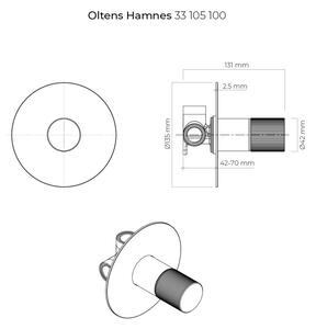 Oltens Hamnes baterie de duș ascuns crom 33105100