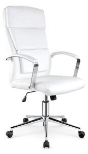 Scaun de birou AURELIUS, alb, piele ecologica, 65x67x110/120 cm
