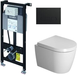 Set vas WC Duravit ME by Starck 2530092000, cadru încastrat Duravit DuraSystem WD1011000000, 0020190000, WD5001031000