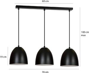Emibig Lenox lampă suspendată 3x60 W alb 391/3