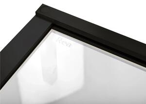 Rea Hugo uși de duș 80 cm înclinabilă negru mat/sticlă transparentă REA-K6603