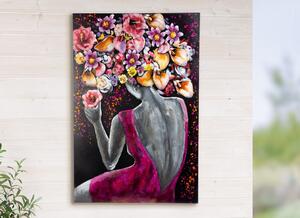 Tablou FLORENZIA roz, pictura, 120x80 cm
