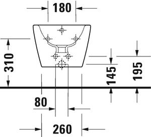 Duravit D-Neo bideu agăţat alb 2294150000