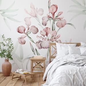 Tapet Irisuri imitație de acuarelă, Fototapet Flori, w03955v1 : Uwalls.ro