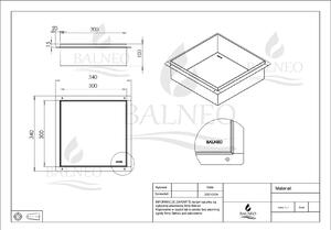Balneo Wall-Box No Rim White raft de nișă 30 cm OB-WH2-NR