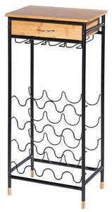 Wenko Loft raft pentru sticle 48x30x95 cm negru-maro 50705100