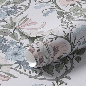Tapet Model floral retro cu arcuri și muguri, Tapet în stil francez, a00174 : Uwalls.ro