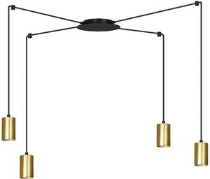 Emibig Traker lampă suspendată 4x30 W negru-auriu 526/4