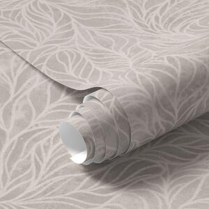 Tapet Textura abstractă bej cu linii netede de frunze, Tapet flori, a00179 : Uwalls.ro