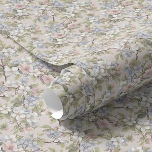 Tapet Buchet diagonal cu flori de primăvară în nuanțe delicate, Tapet flori, a00204 : Uwalls.ro