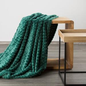 Pătură groasă în verde cu un model modern Lăţime: 150 cm | Lungime: 200 cm