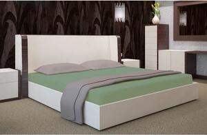 Lenjerie de pat din bumbac satinat verde-oliv Lățime: 90 cm | Lungime: 200 cm