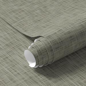 Tapet Textura țesăturii gri-verde, model grilă de in, Tapet loft, a00235 : Uwalls.ro