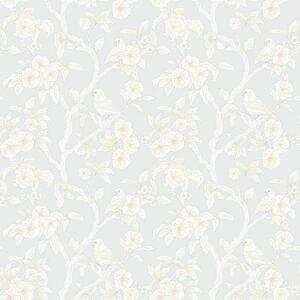Tapet Model ușor de păsări pe ramuri, paletă pastel, clasic, Tapet rustic, a00230 : Uwalls.ro