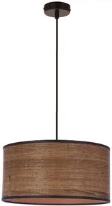 Candellux Legno lampă suspendată 1x40 W negru-lemn-maro 31-18403