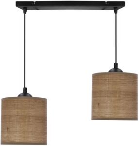 Candellux Legno lampă suspendată 2x40 W negru-bej 32-18328