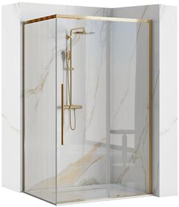 Rea Solar Gold cabină de duș 90x90 cm pătrat auriu luciu/sticlă transparentă REA-K4900