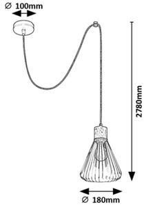 Rabalux Farfalle lampă suspendată 1x40 W negru 3148
