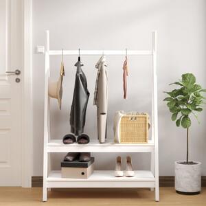 Suport pentru haine, alb, 100x45,5x150 cm, lemn masiv de pin - V824989V
